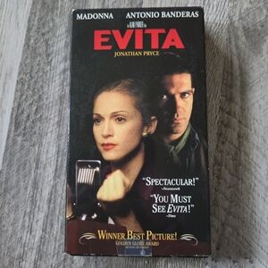 Hollywood Pictures Evita VHS Movie Madonna Antonio Banderas Vintage 90s Musical